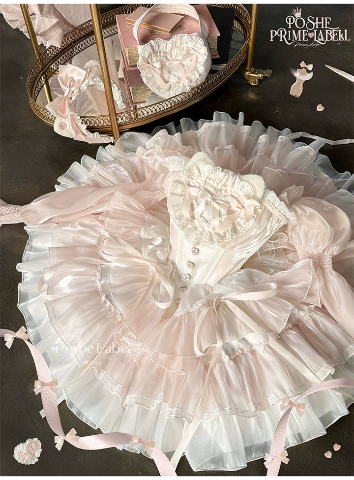 POSHEPOSE~Jewel Box · Button Cat Dream~Gorgeous Princess Lolita Dress Set with KC and Handbag