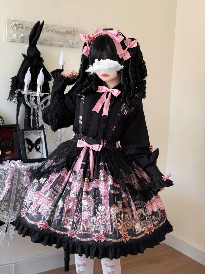 Uncle Wall Original~Missing Lamb Case~Gothic Lolita Dress Set with Sheep Prints 42971:760832