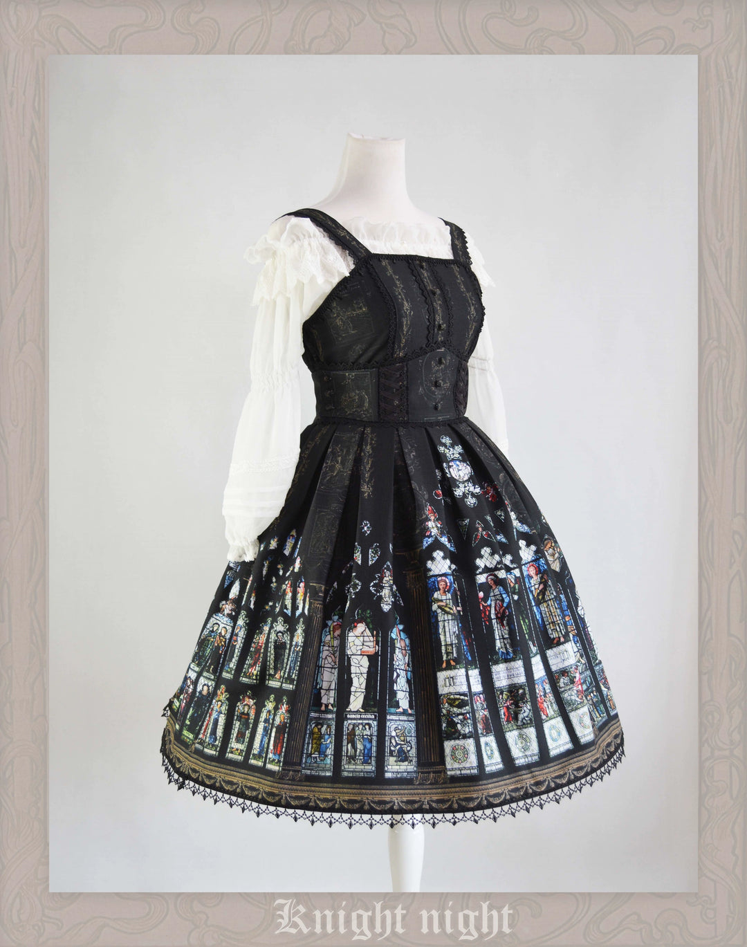 Knight Night~The Saint Priest~Vintage Lolita JSK Dress Halter Neckline   