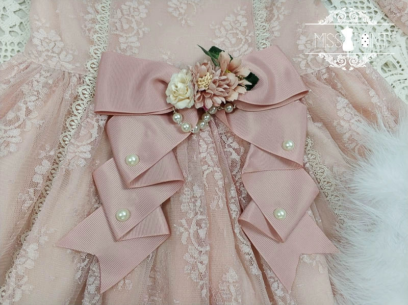 Miss Point~Dawn Girl~Reto Elegant lolita OP Dress Lace Long Sleeve 32768:392948