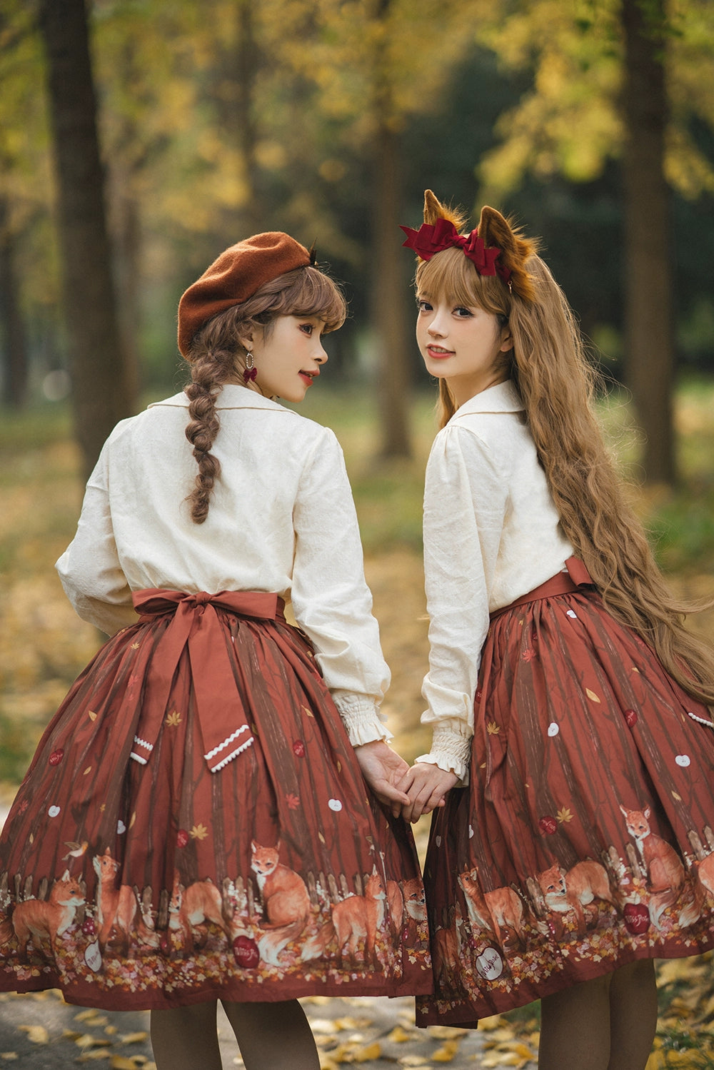 Miss Point - Fat Fox in the Forest - Elegant Lolita Skirt Detachable Chest Guard SK