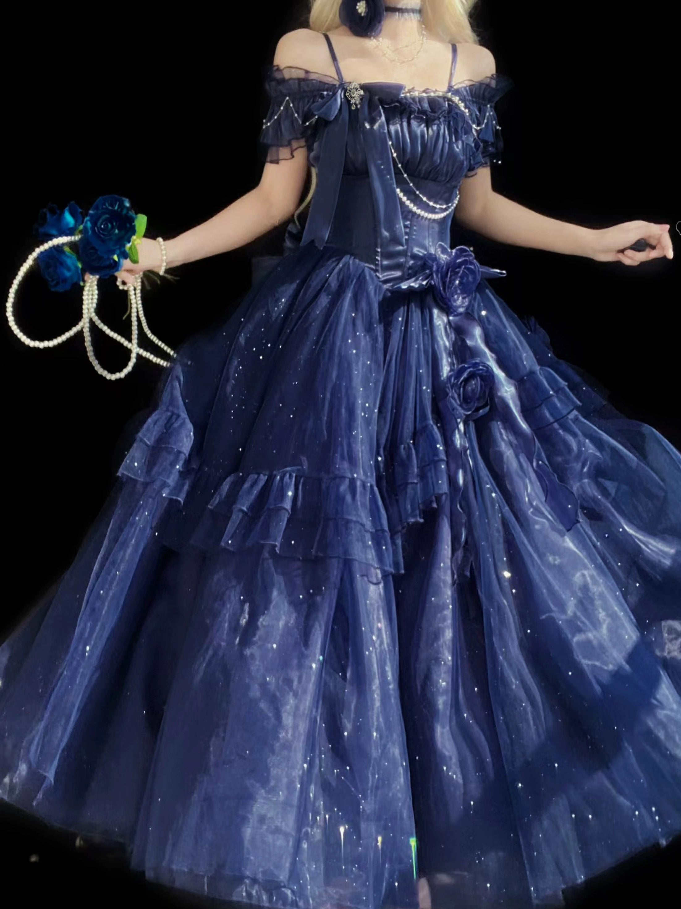 Meowing and fruity - Milky Way - Brilliant Princess Lolita Prom Dress Multicolors Long Dress