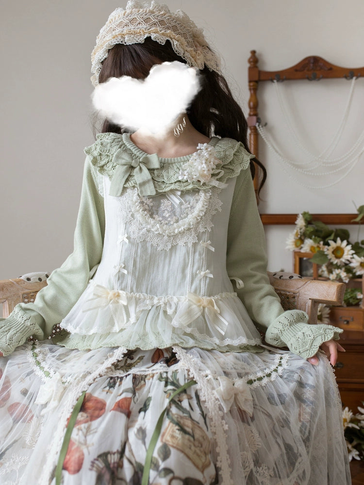 MIST - Nana - Sweet Lolita Sweater, Detachable Bow 44201:798359