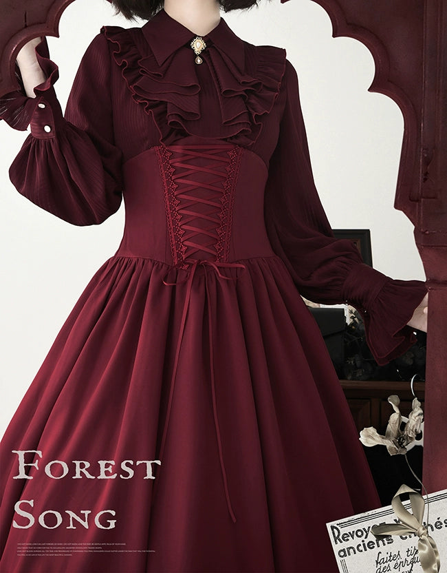 Forest Song~Astris~Classic Lolita SK Double-sided Corset Fishbone Skirt