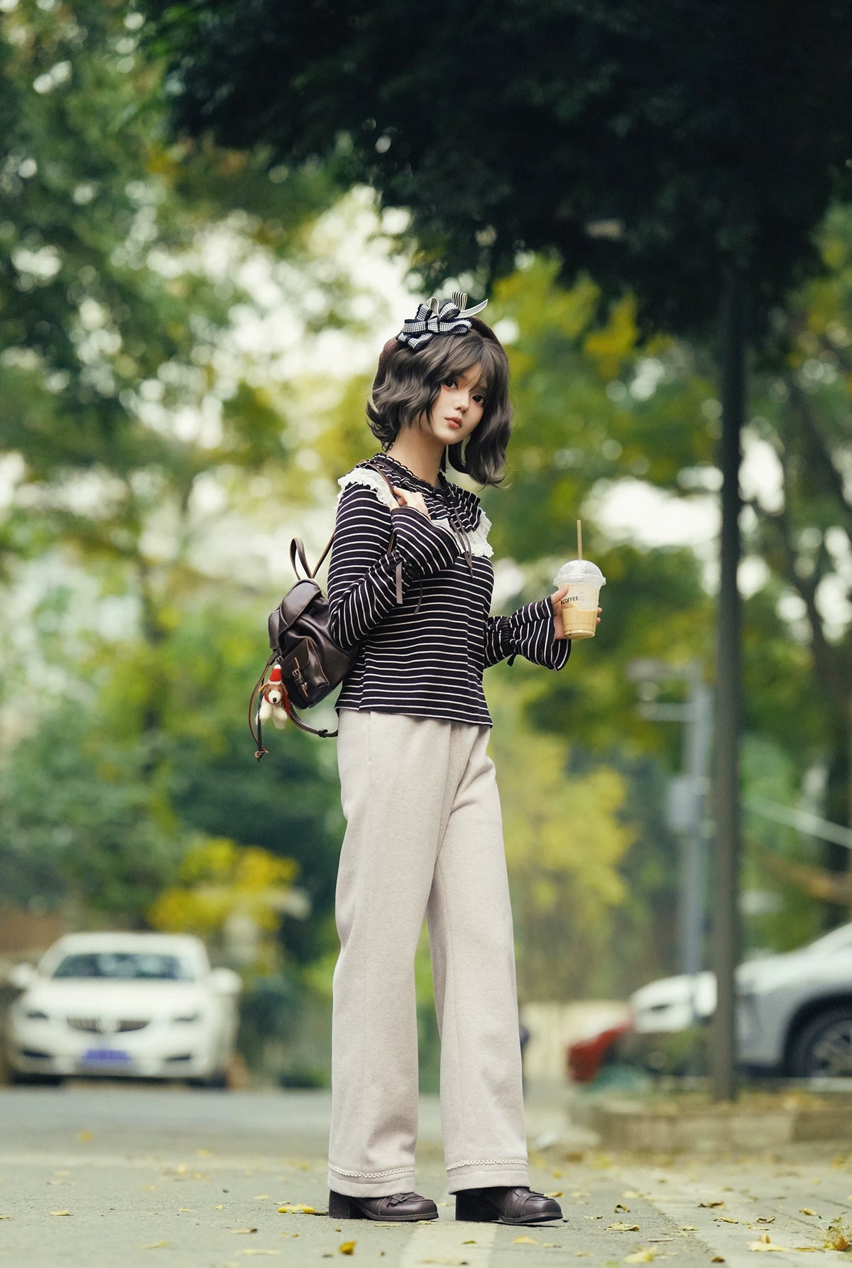 Himawari - Sweet Lolita Long Sleeve Blouse, Tiered Ruffle Collar 45973:869756