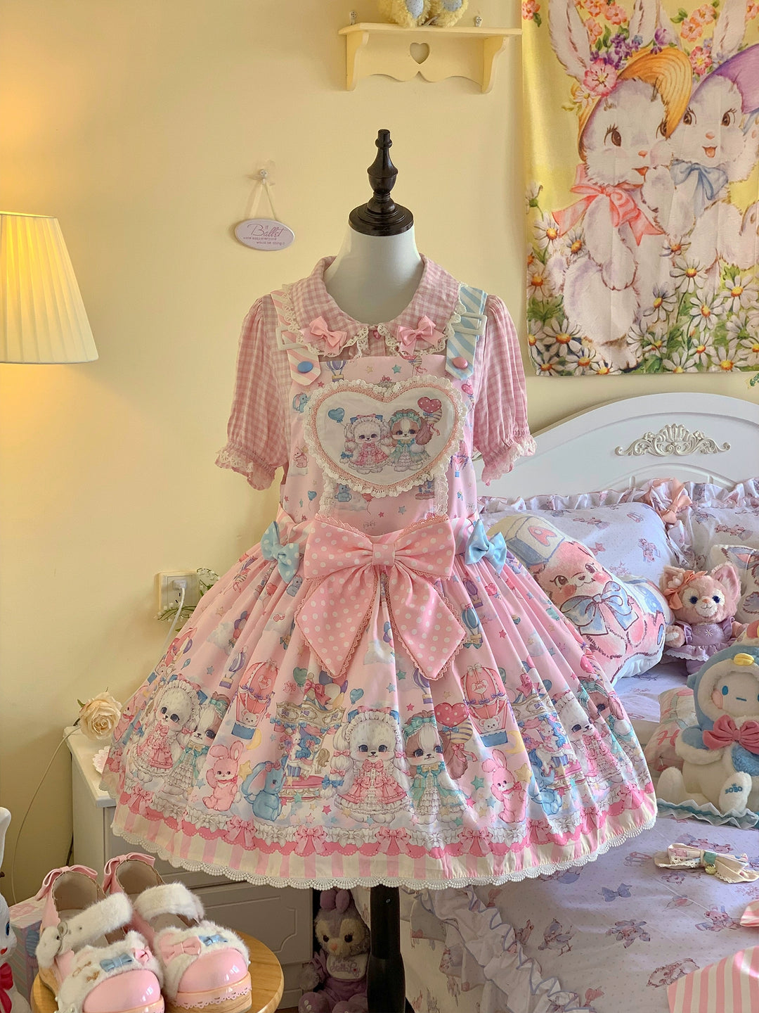 (Buyforme)DreamWhale~Puppy Parks~Sweet Lolita Kawaii Puppy Lolita Salopette 12228:725227