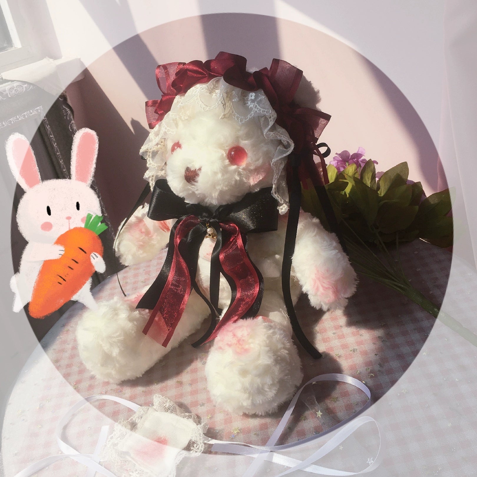 (BFM)Chestnut Lolita~Gothic Lolita Bag Dark Bloody Bear Bag 31756:367662