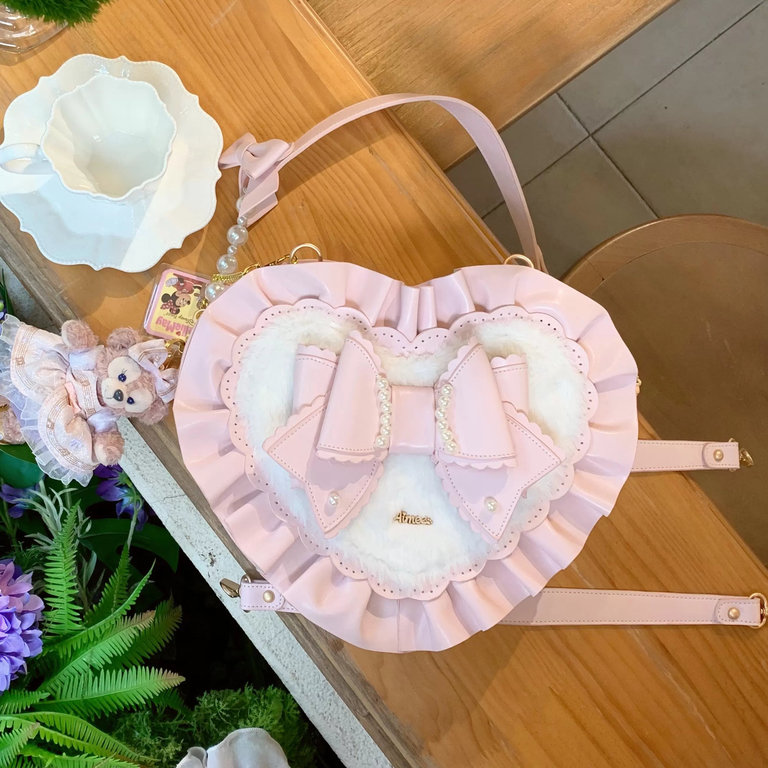 Small Gift Box - Sweet Lolita Heart Handbag, Bow Accent 44535:811728