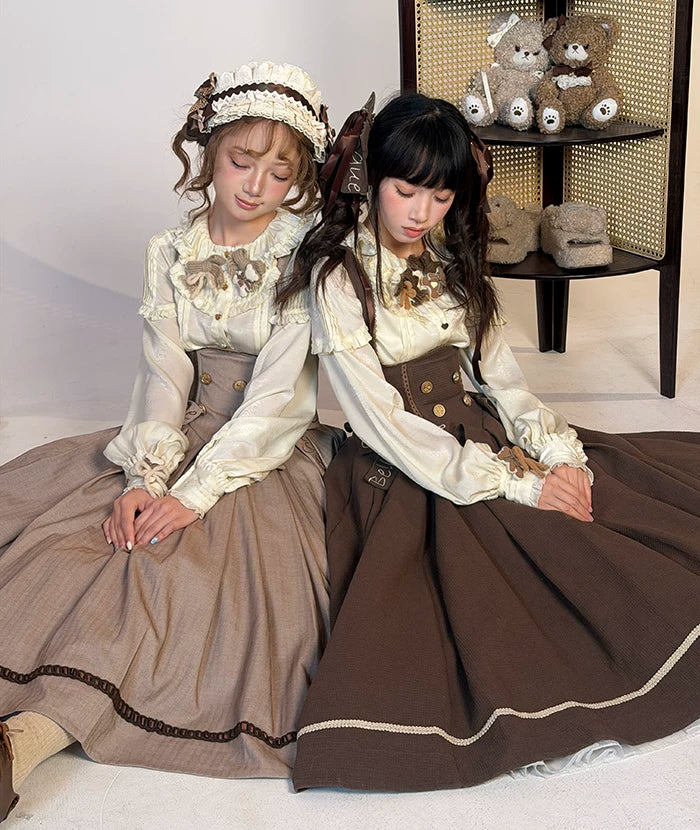 Sweetheart Canelé - Bust-supporting Classic Lolita JSK Dress, Low-waist