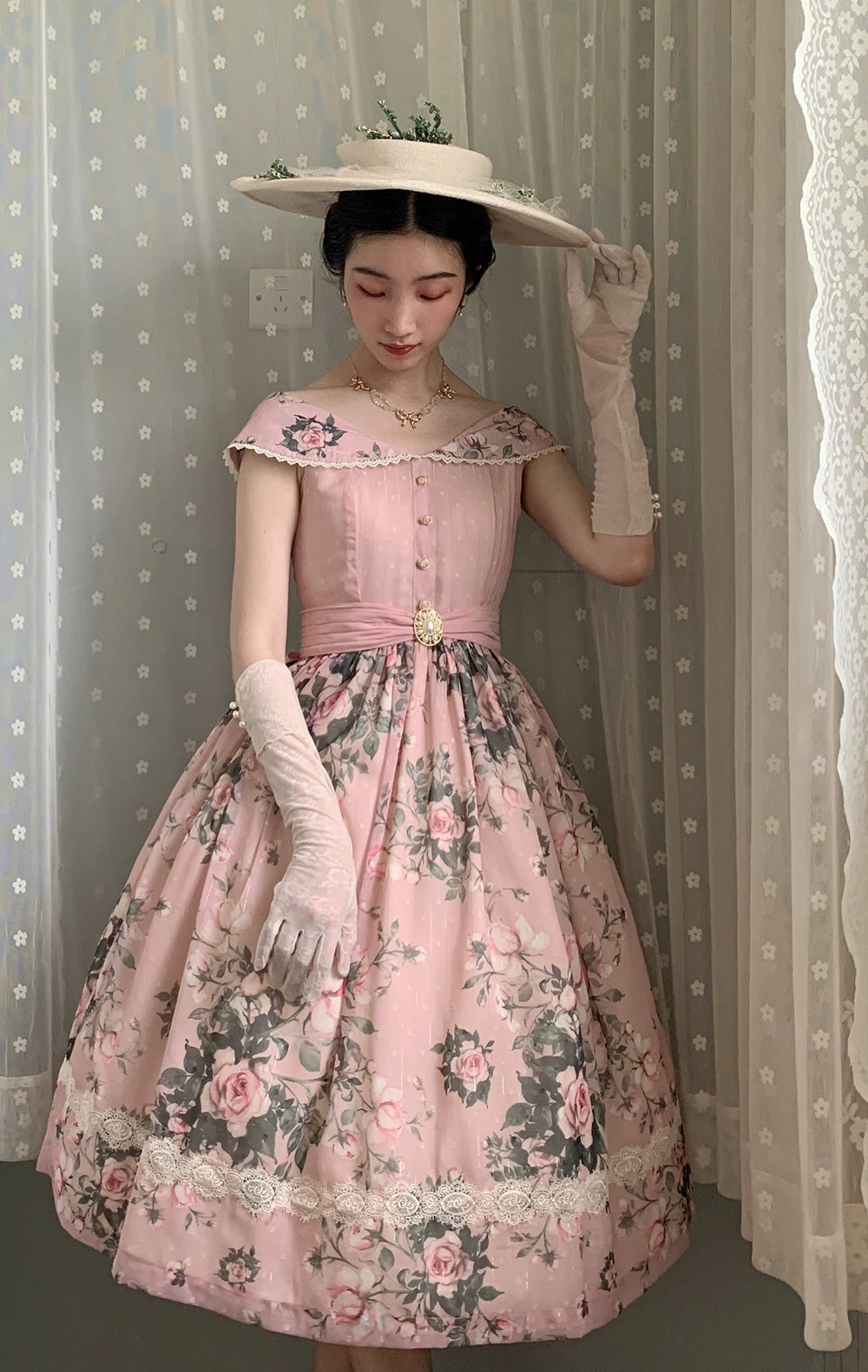 Miss Point~French Rose~Elegant Lolita JSK Dress