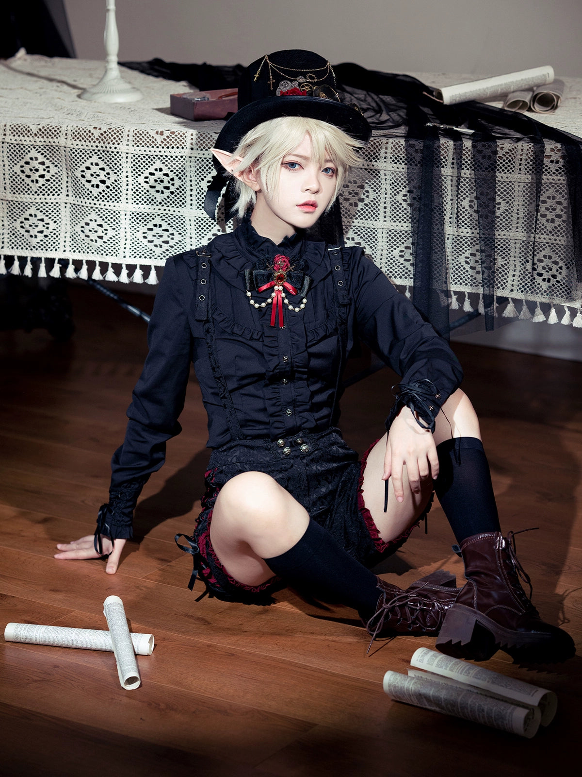 Luna Planetarium - Evil Fang - Gothic Lolita JSK Suit Ouji Lolita Shorts Suit