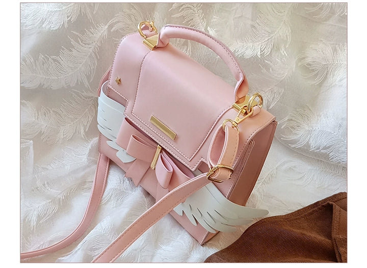 Prime Sister~Sweet Lolita Shoulder Bag Wings Bow Design High Capacity Bag   