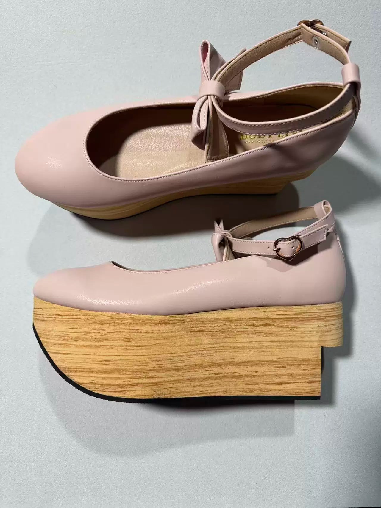 Japanese Style Wooden Platform Wa Lolita Shoes