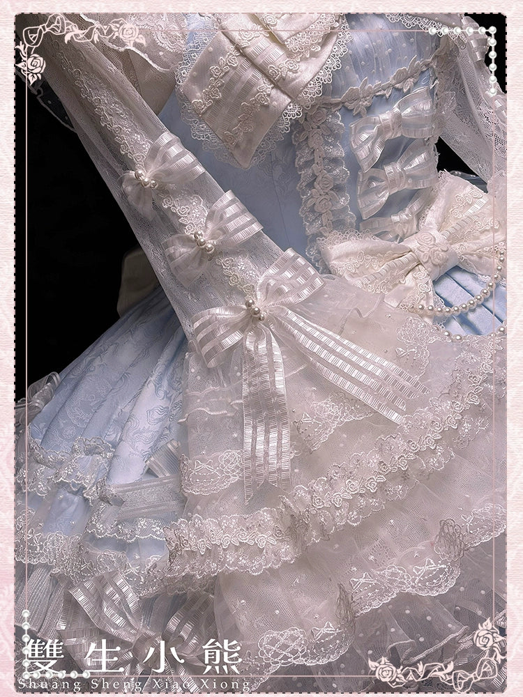 Shuang Sheng Xiao Xiong - Heart of Love - Sweet Lolita Wedding JSK, Bow Details 44306:803138