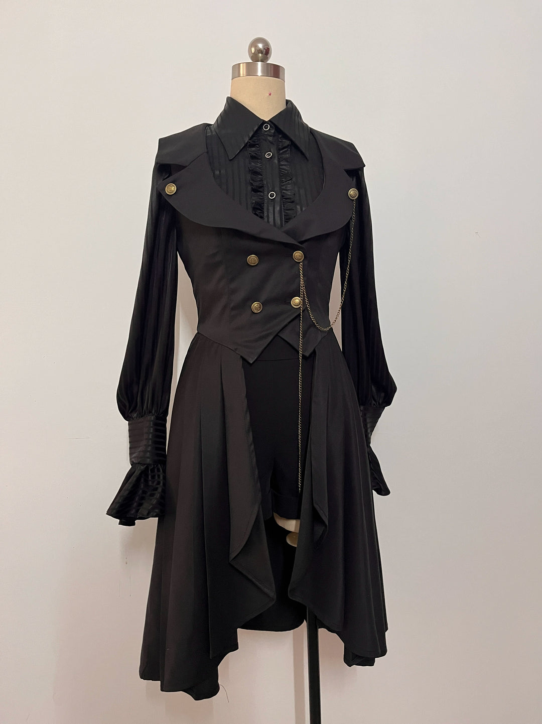 Gazing Galactic~Moonstone~Ouji Lolita Black Vest Prince Long Trailing Vest   