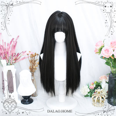 Dalao Home~Gentle Daily Lolita Long Curly Wig 102 straight natural black  