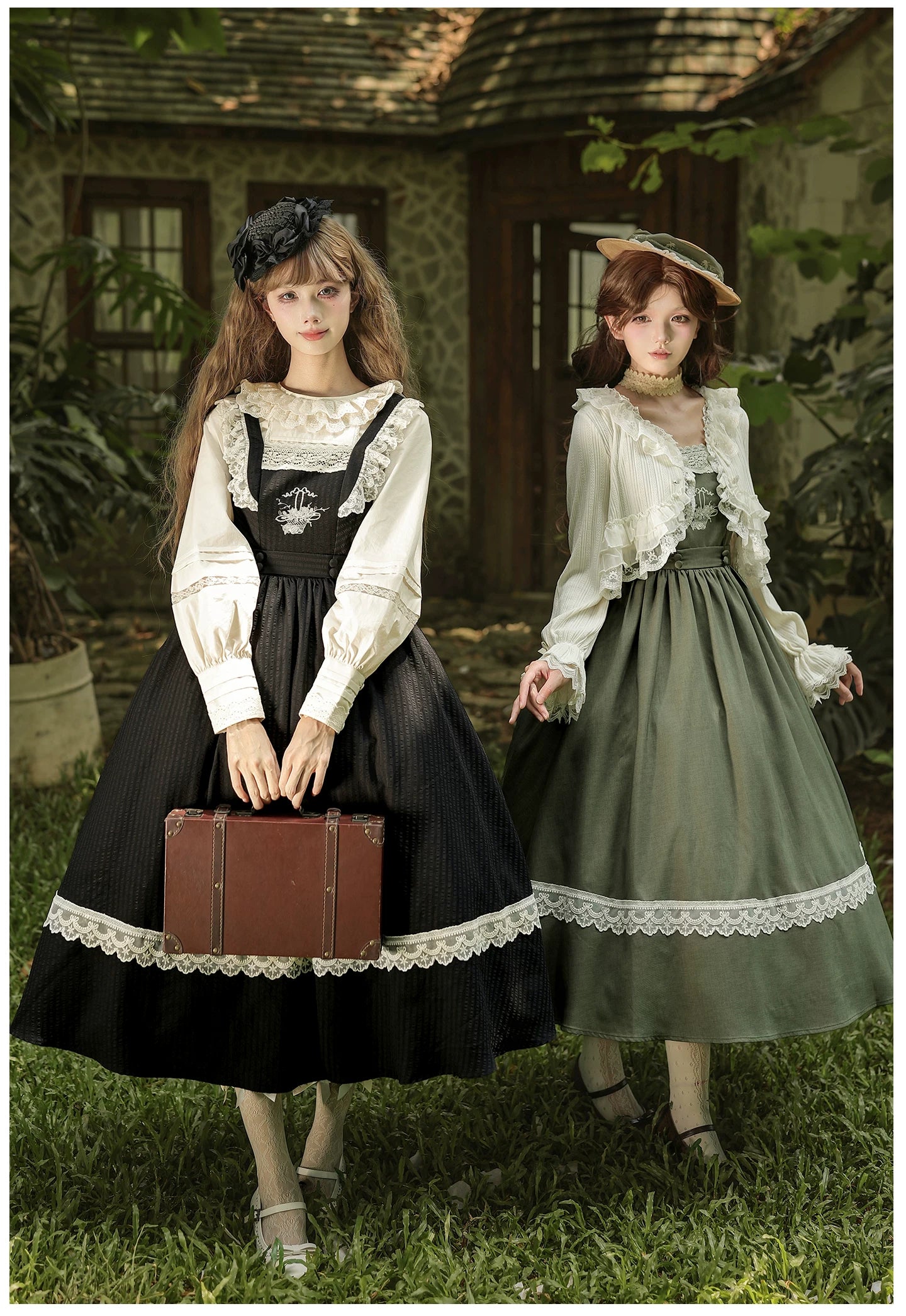 Oak in the Wind - Classic Lolita JSK Dress, Rose Basket Embroidery 45820:863520