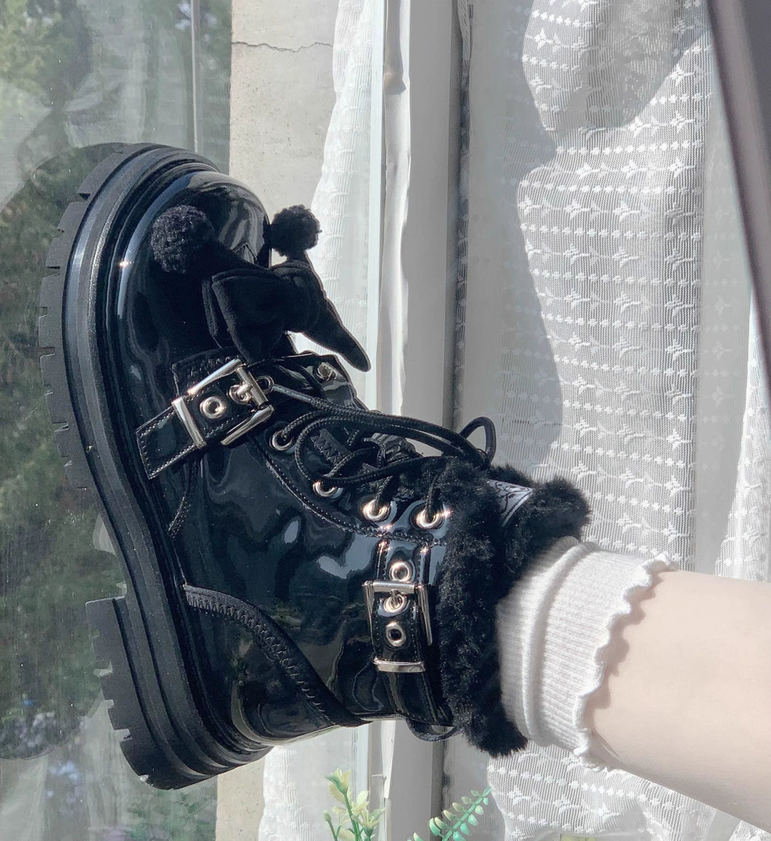 StarsCrwon~Sweet Lolita Shoes Winter Lolita Martin Boots 40724:676390