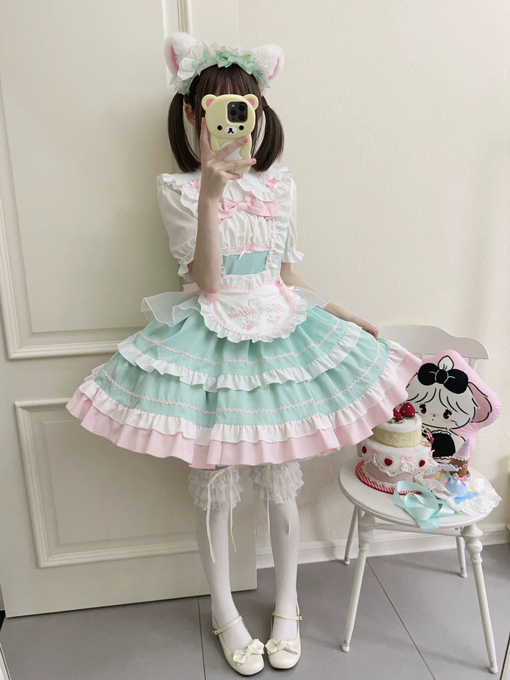 Sugar Girl~Cat Ear Tale~Sweet Lolita Jumper Dress Suspender Dress 38446:595798