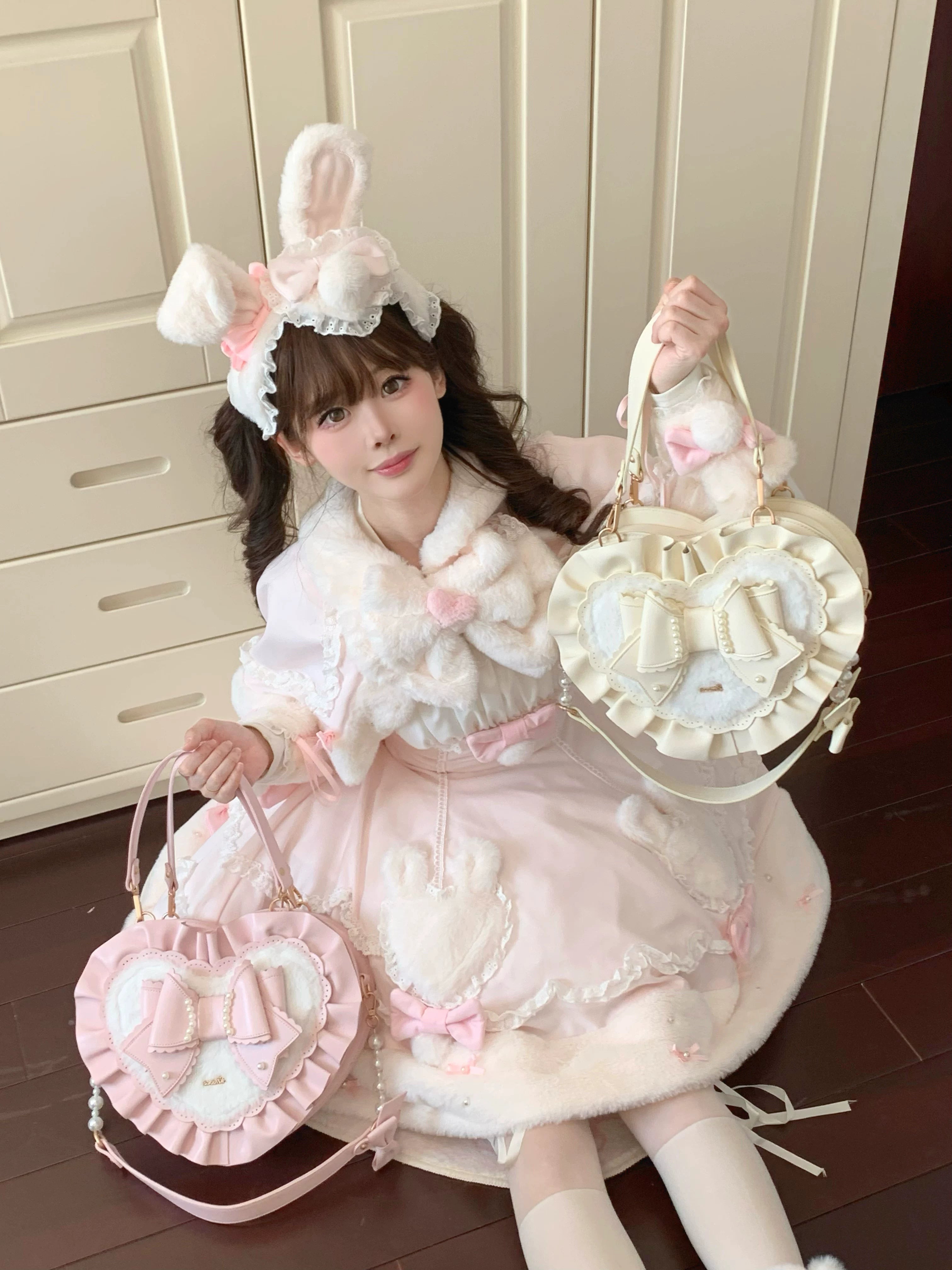 Small Gift Box - Sweet Lolita Heart Handbag, Bow Accent 44535:811696