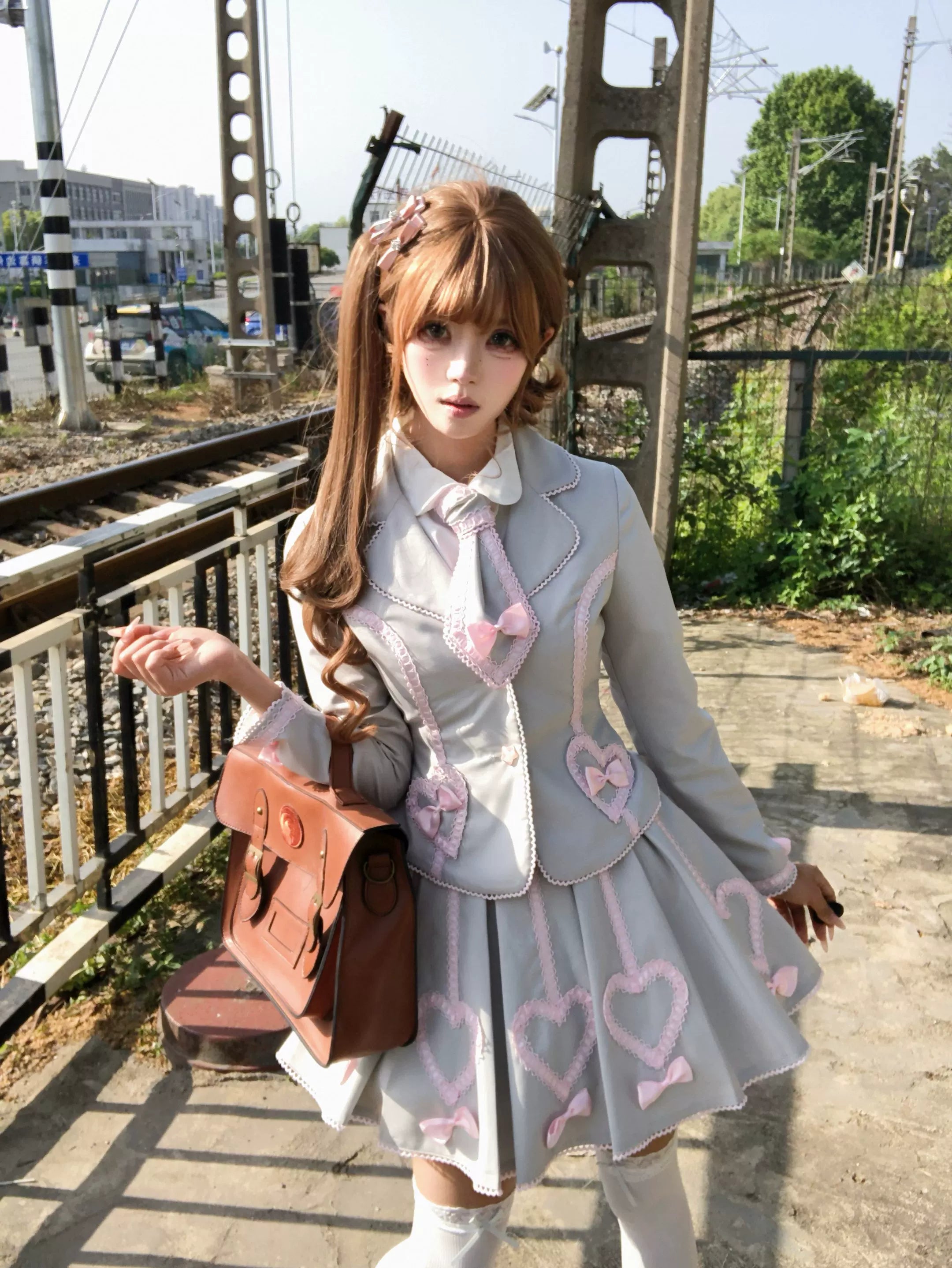 Promise After Class - Old School Lolita Fitted Blazer & Pleated Skirt Set