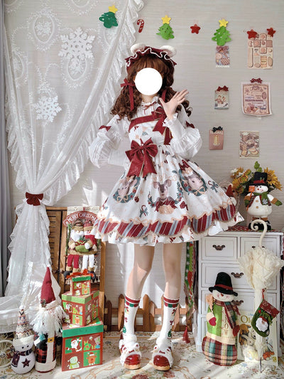 Frozen in time~Sweet Lolita Deer Print JSK for Christmas   