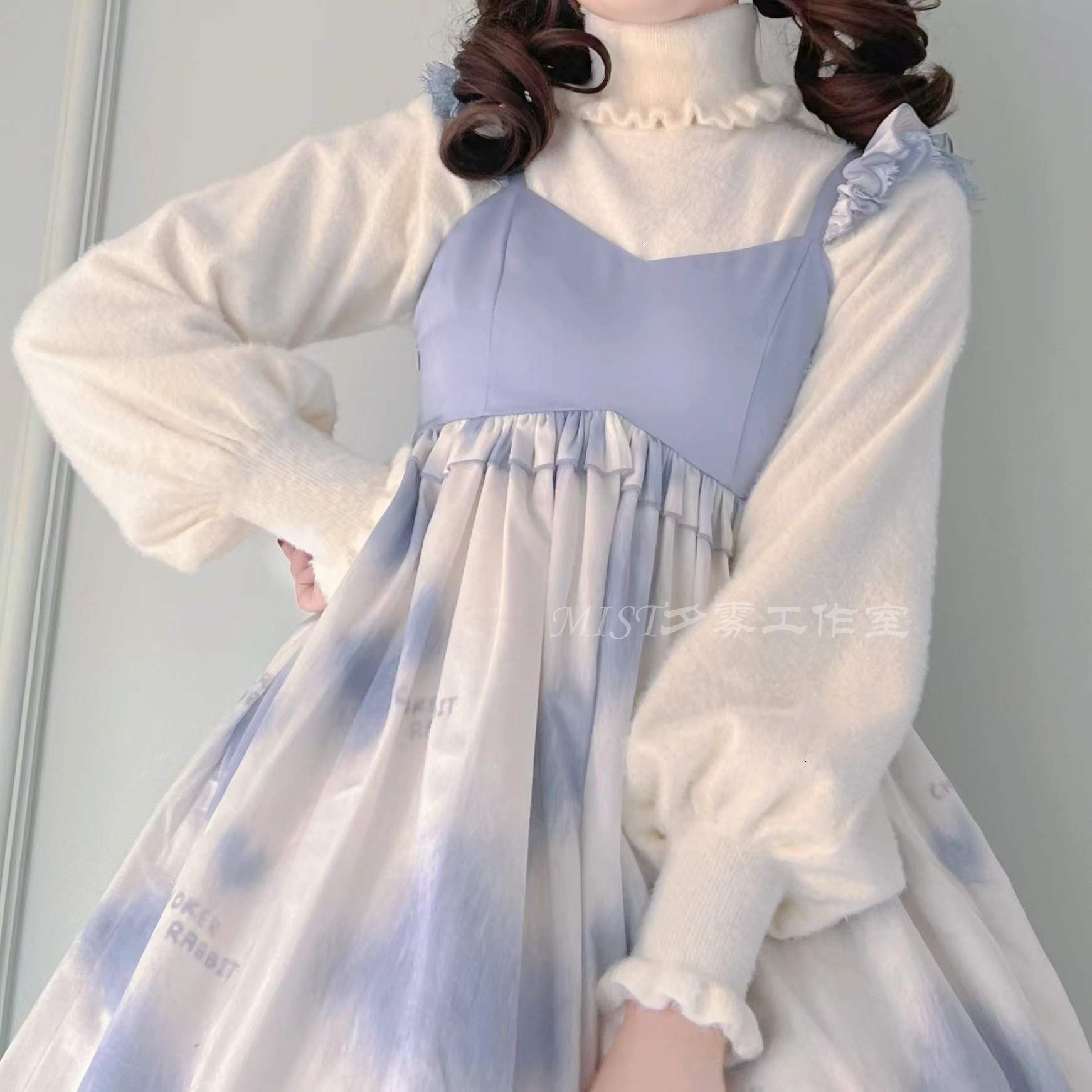 MIST~Kawai Lolita War Turtleneck Knitwear 9924:117260