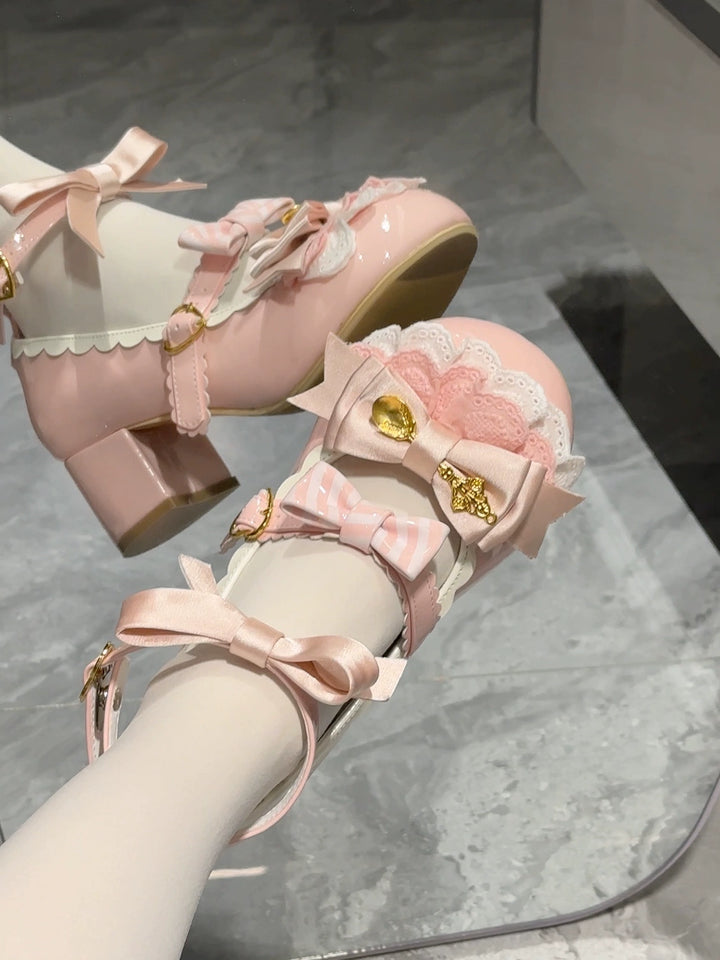Beauty Bunny - Mousse Roll - Sweet Lolita Heel Shoes, Round Toe