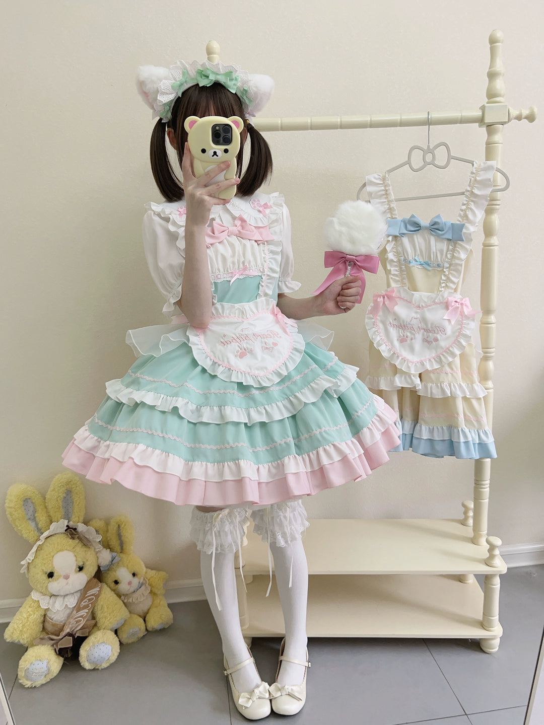 Sugar Girl~Cat Ear Tale~Sweet Lolita Jumper Dress Suspender Dress   