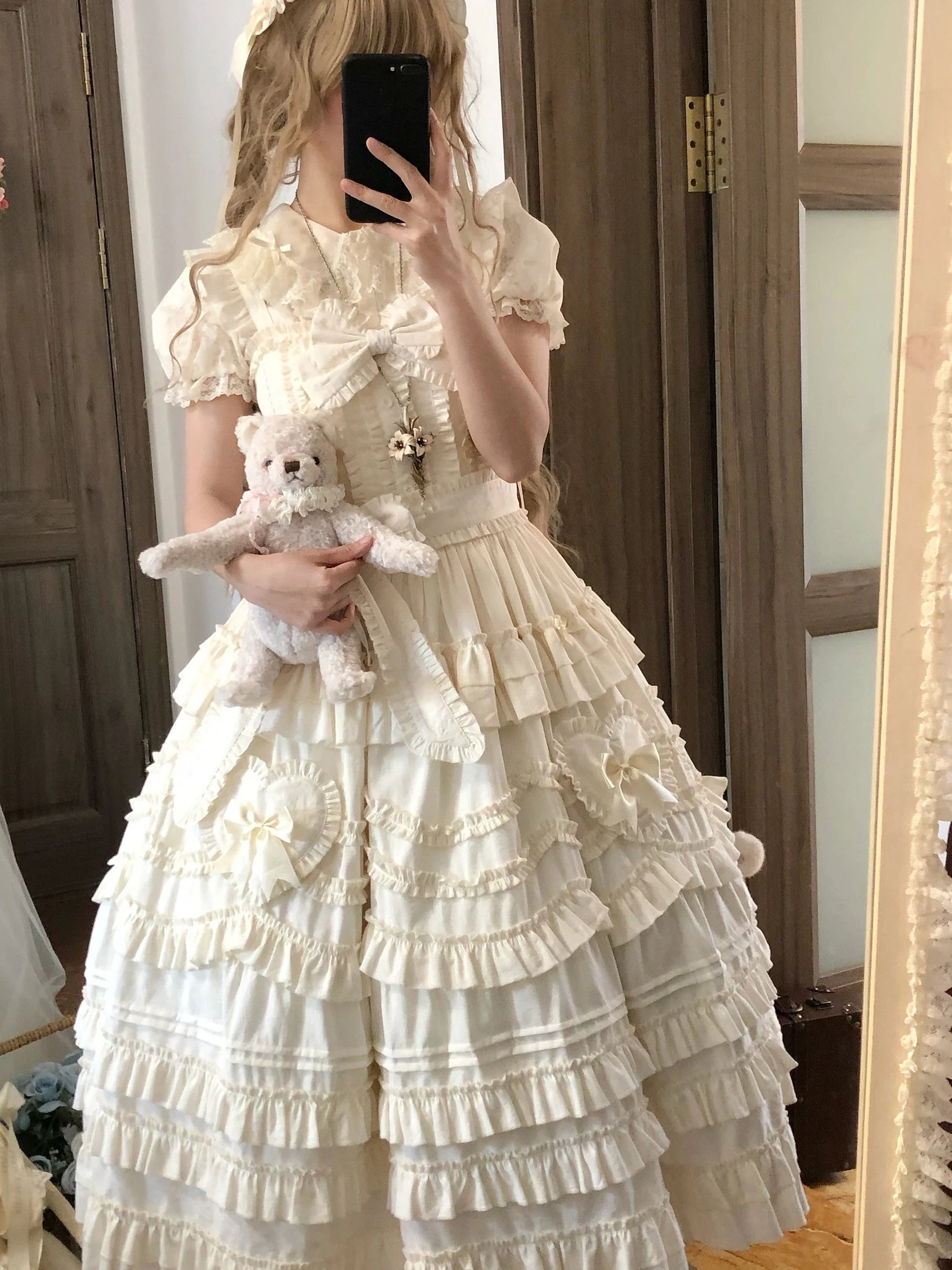 Loveheart - Solid Classic Lolita JSK Dress, Tiered Hem 44486:810052