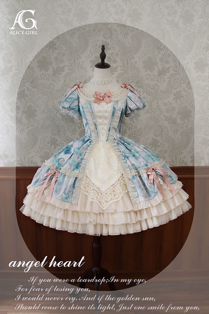 Alice Girl - Angel Heart - Sweet Lolita OP Dress, Tiered Ruffles 43630:781627