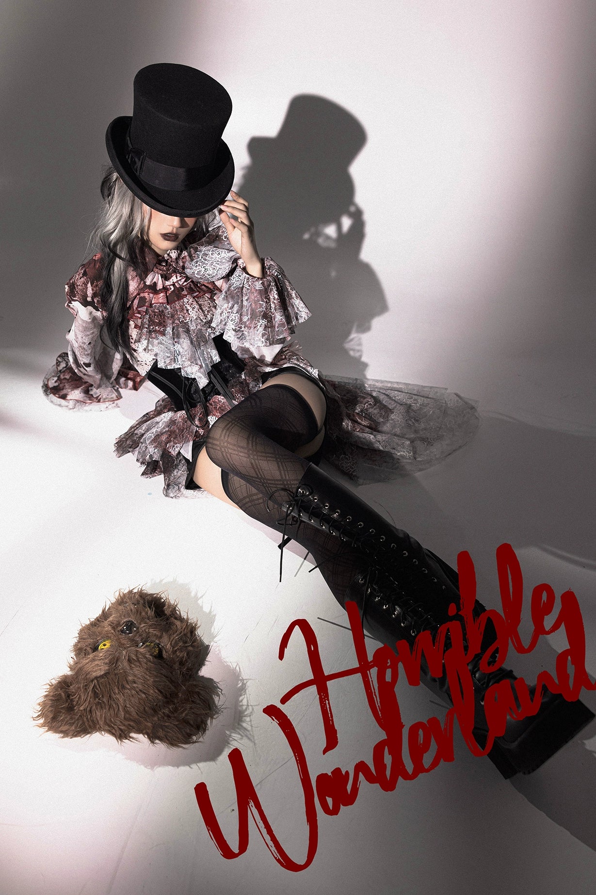 Lilith House~Horror Park~Gothic Lolita Irregular Hem Corset   