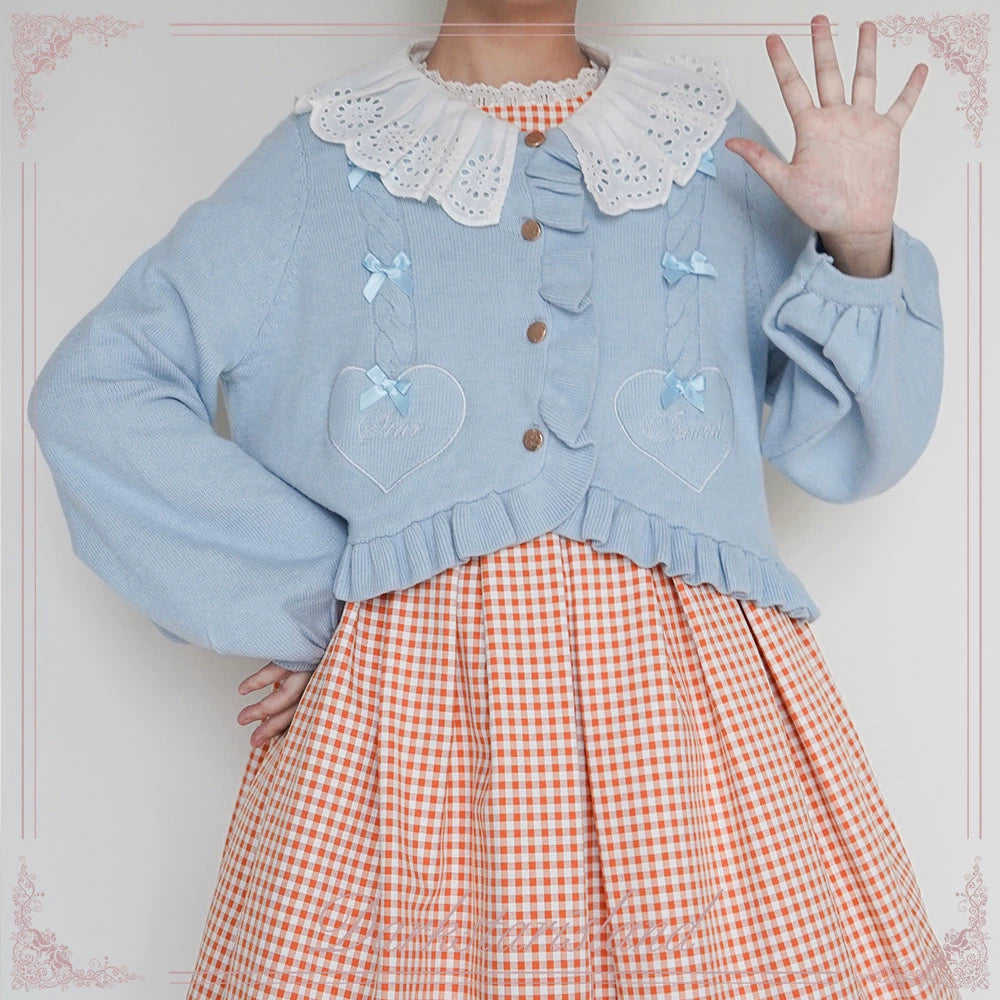 (BFM)Dark Star Island~Sugar Frost~Sweet Lolita Cardigan Knit Embroidered Sweater   