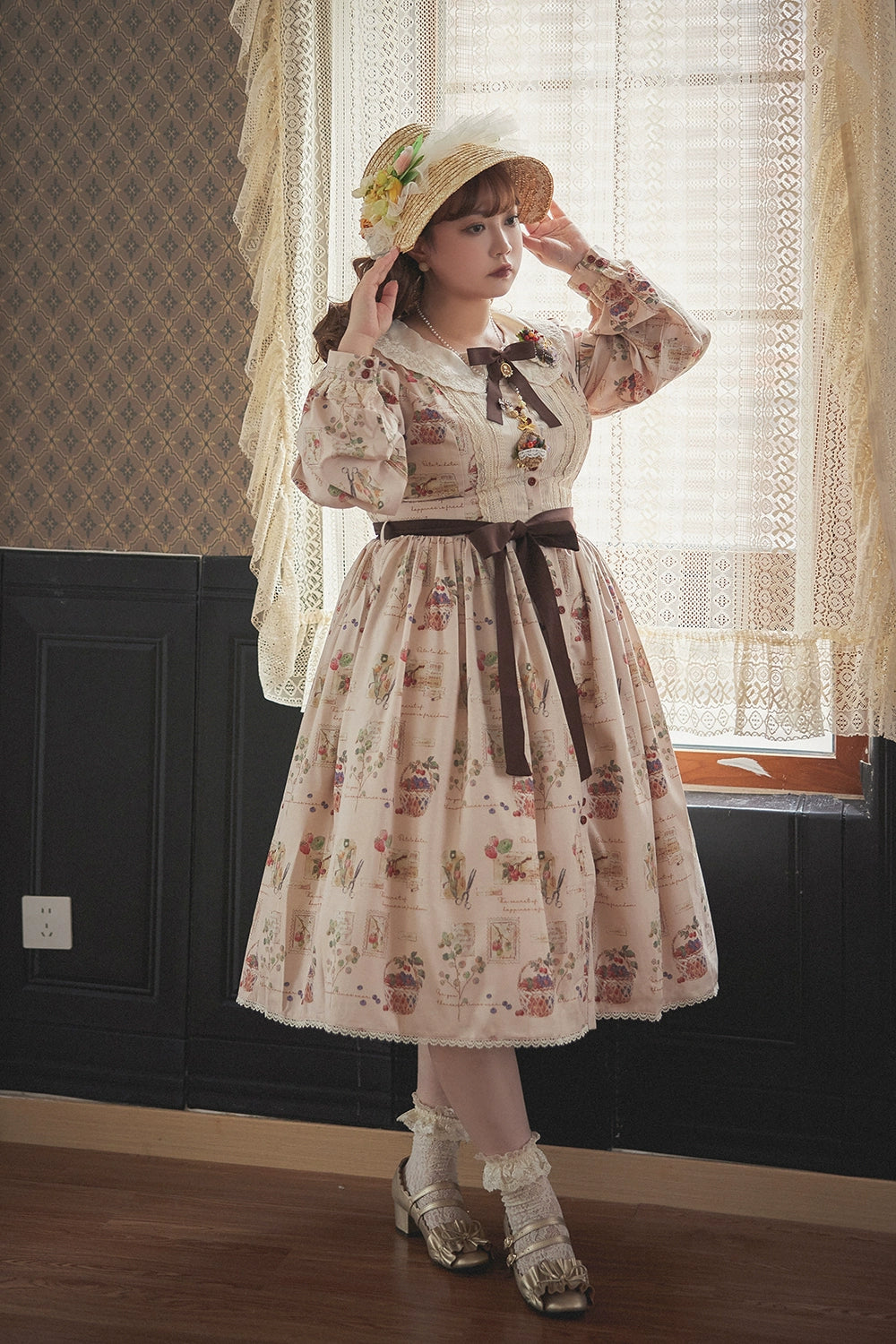 (Buyforme)Miss Point~Forest Lolita Lantern Sleeve OP Casual Dress 29482:341868