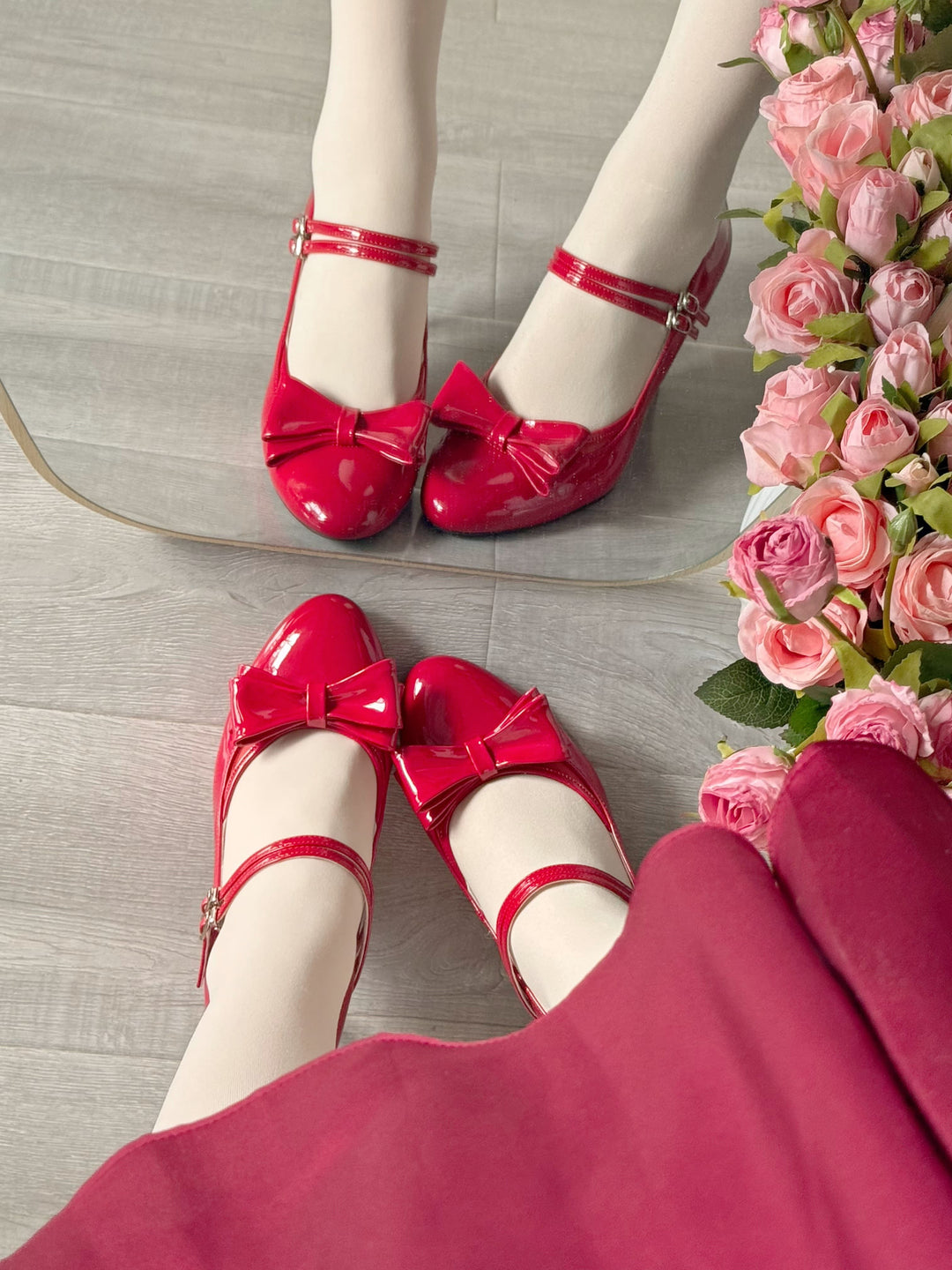 Pure Tea For Dream~Coco Sweet~Elegant Lolita Shoes Pointed Toe Heels with Bow