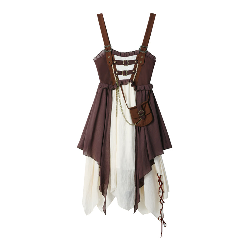 Letters from Unknown Star~Pirate Guide~Vintage Lolita Suit Vest JSK Dress S Female version JSK (L M S) 33466:422882