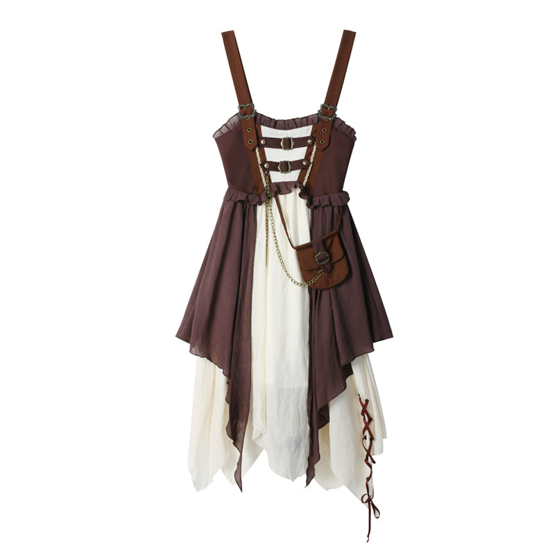 Letters from Unknown Star~Pirate Guide~Vintage Lolita Suit Vest JSK Dress S Female version JSK 