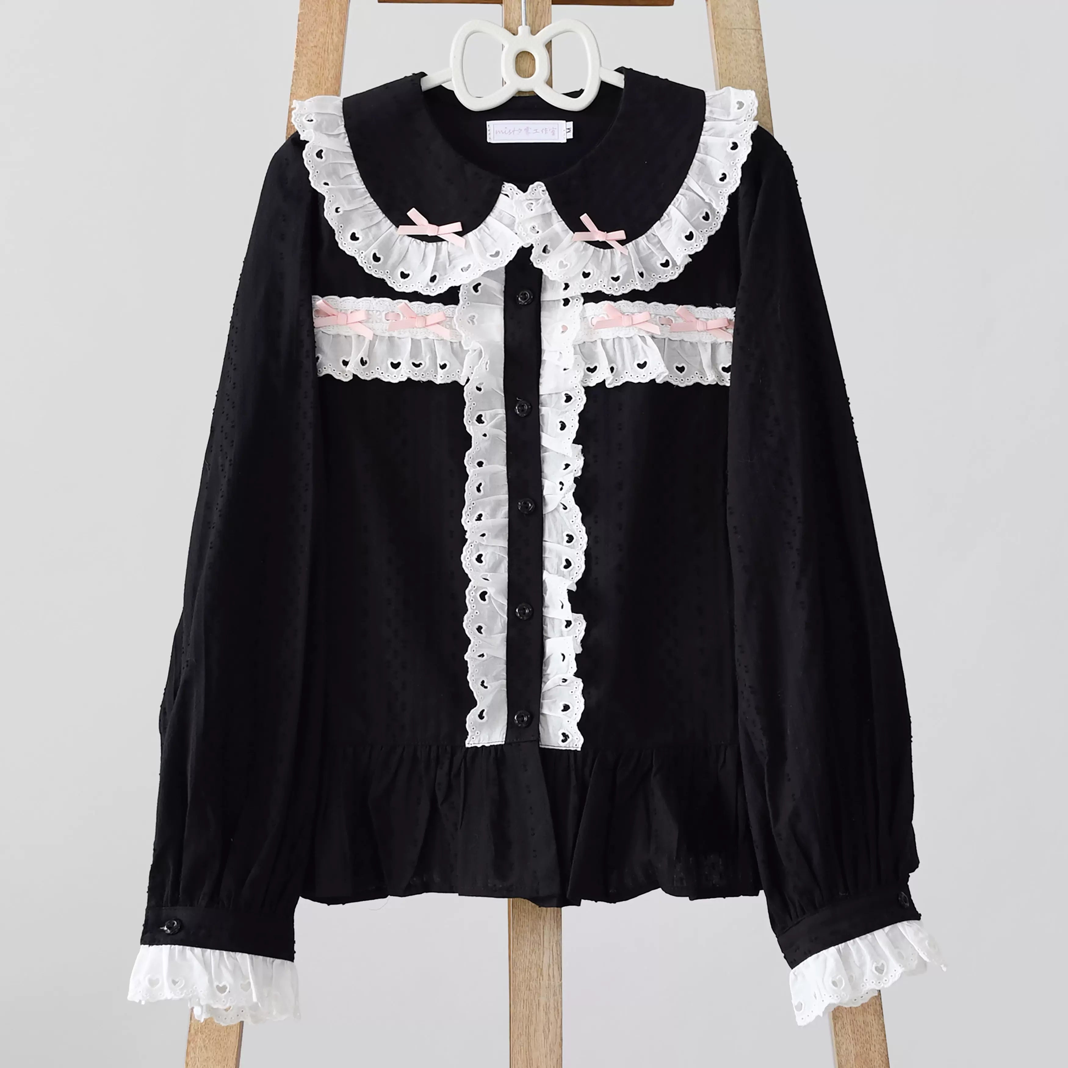 MIST - Sweet Lolita Blouse Doll Collar Multicolor S blackpink