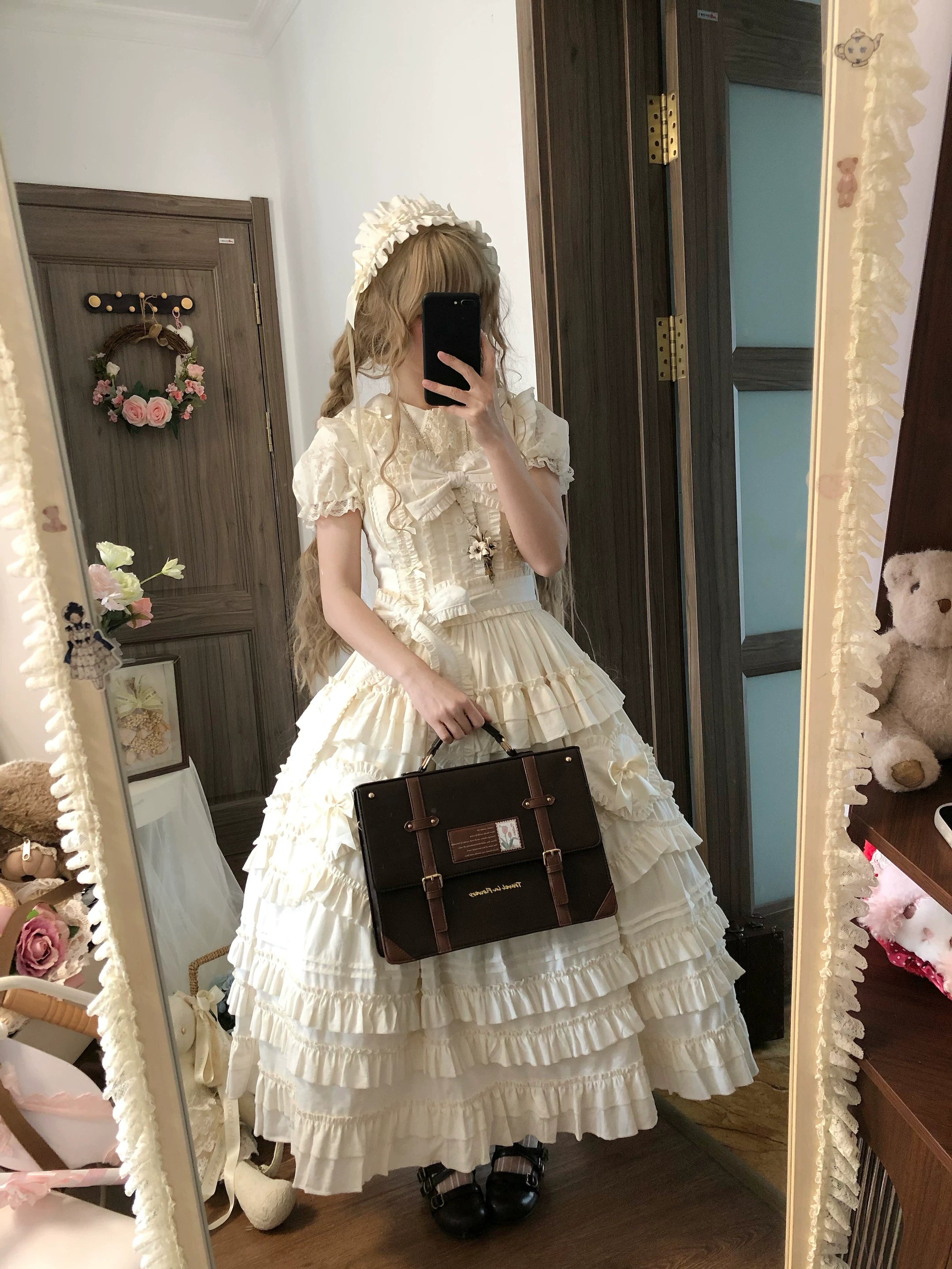 Loveheart - Solid Classic Lolita JSK Dress, Tiered Hem (L M S) 44486:810039