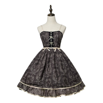 (Buyforme)Magic Tea Party~Irene Series Lolita JSK Dailywear Dress In-stock S printed JSK-thick fog