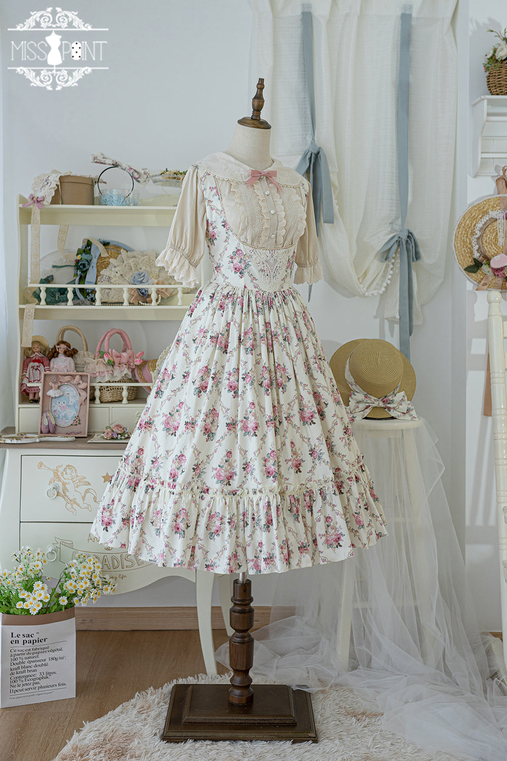 (Buyforme)Miss Point~Happy Summer Elegant Lolita Floral Jumper Skirt   