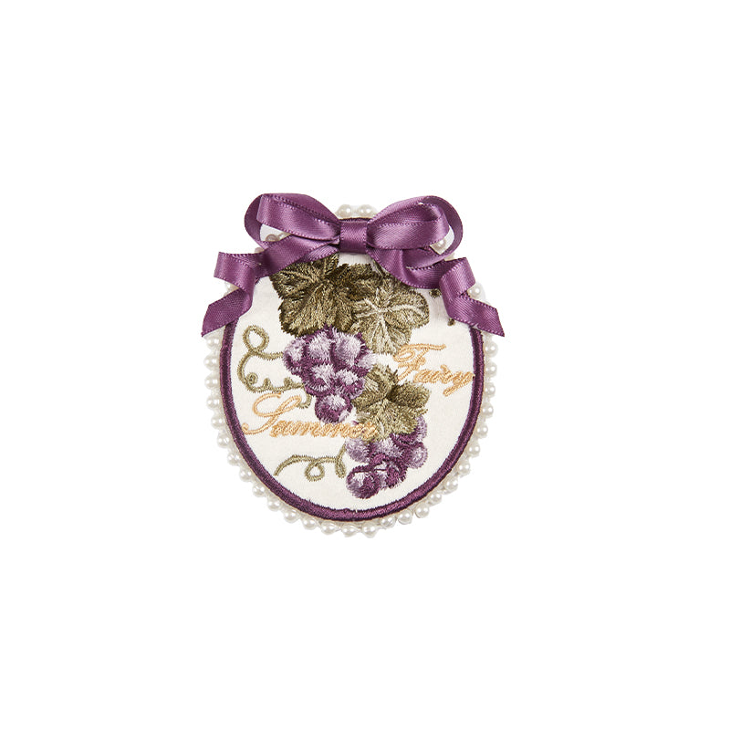 (BFM)Summer Fairy~Lolita Brooch Hat Rim Necklace Hairpin Free size Purple brooch 