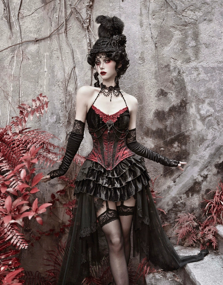 Blood Supply - Duchess - Velvet Gothic Lolita Dress, Corset & Skirt
