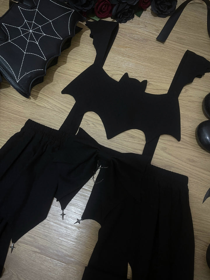 Magic Tea Party~Witching Night~Bat-Inspired Gothic Lolita Apron for Halloween