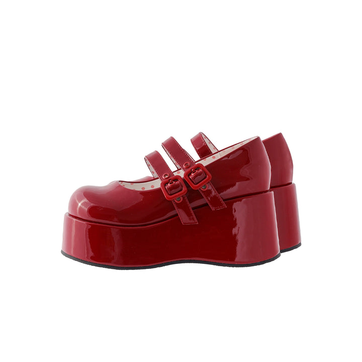 MODO~Sweet Lolita Platform Shoes Multiple Colors Elevated Shoes (34 35 36 37 38 39 40 41 / Red) 41376:694386