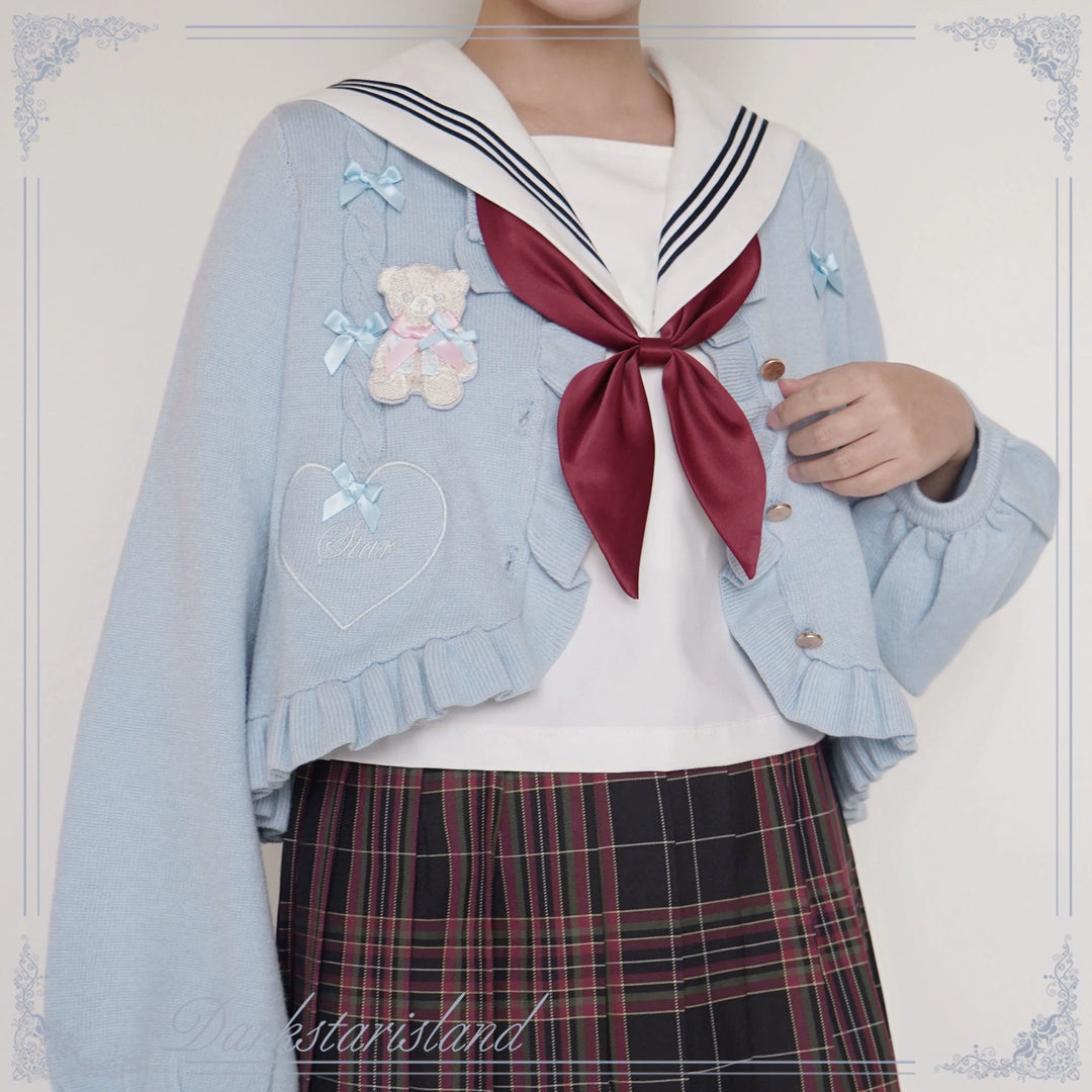 (BFM)Dark Star Island~Sugar Frost~Sweet Lolita Cardigan Knit Embroidered Sweater   