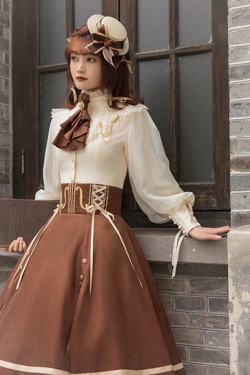 Miss Point~Golden Movement~Elegant Lolita Fishbone Skirt Customized 32242:381418