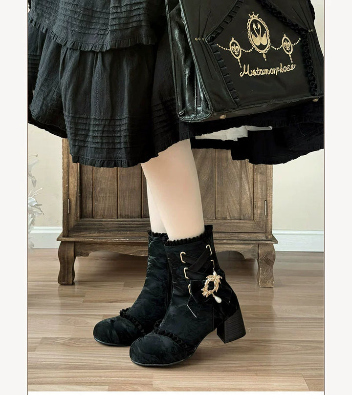 Taoxiaowu~Elegant Lolita Boots Winter Lolita Shoes