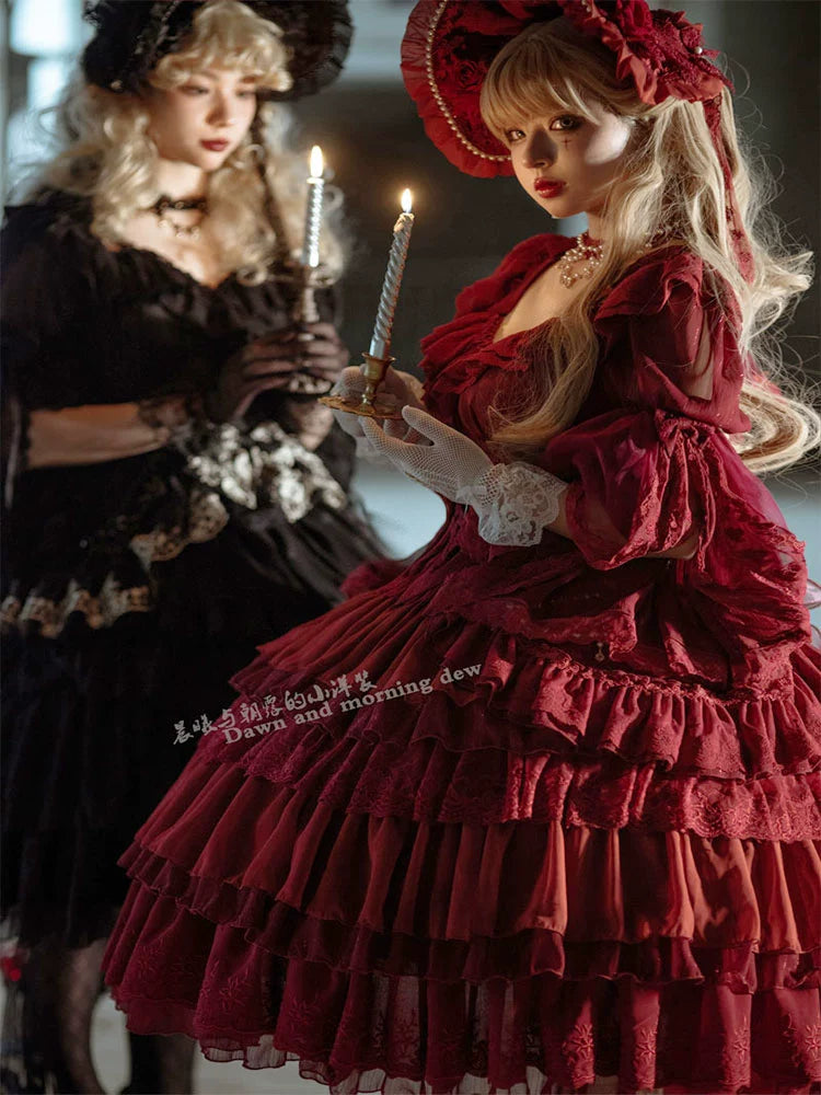 (BFM)Dawn and Morning~Elegant Lolita OP Dress Sunrise Elf Long Dress 32348:383482