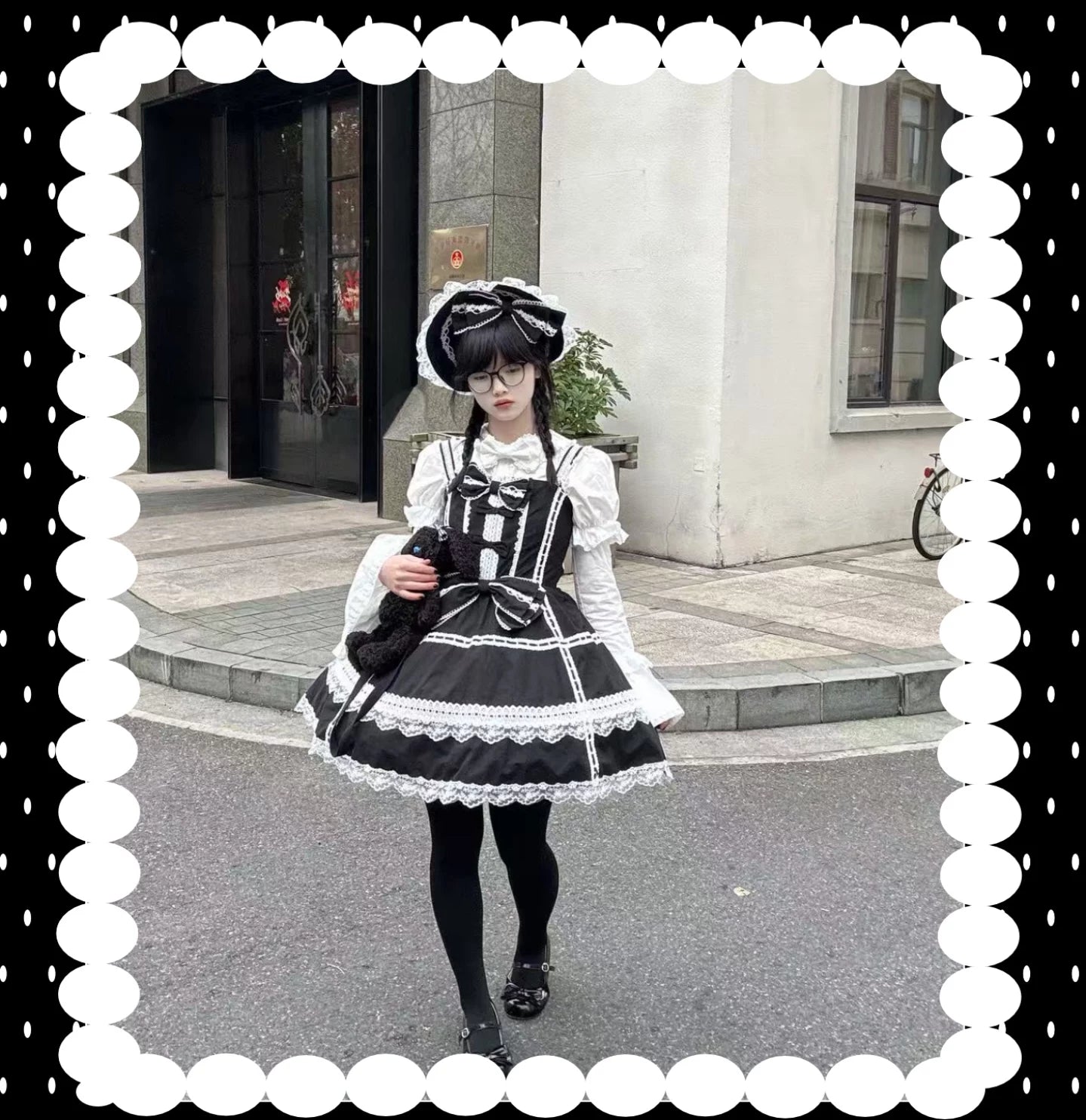 Old Heartache - Cotton Old School Lolita JSK Dress with Bows 45600:854525